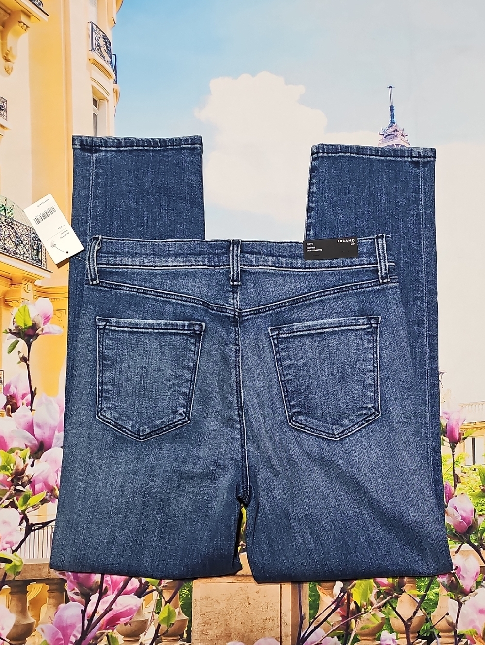 J Brand High Rise Crop Distressed High Waist Jeans Ruby Mystic Size 26 NWT - Picture 8 of 8